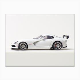 Toy Car Dodge Viper White Canvas Print