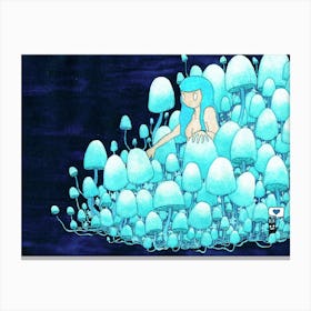 Mushroom forest Canvas Print