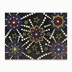 Stars And Dot Painting Canvas Print