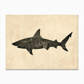 Bamboo Shark Silhouette 3 Canvas Print