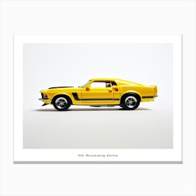 Toy Car 69 Mustang Boss 302 Yellow 2 Poster Canvas Print