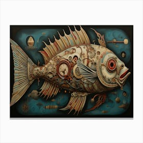 Fish With Gears 1 Canvas Print