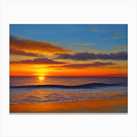 Sunset At The Beach 105 Canvas Print