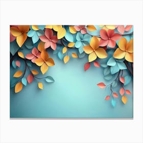 Abstract Flower Background Canvas Print