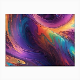 Abstract Swirling Pattern With Vibrant, Contrasting Colors 9 Canvas Print