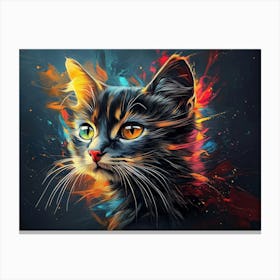 Cat Abstract Painting Stampe su tela