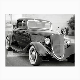 Black And White Car Canvas Print