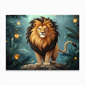 Fantasy Illustration of a Wild Animal Tiger 3 Canvas Print