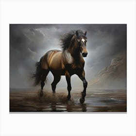 Black Horse 4 Canvas Print