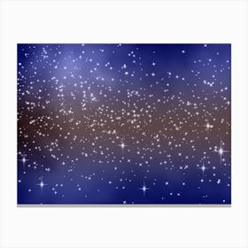 Half Blue Tone Shining Star Background Canvas Print