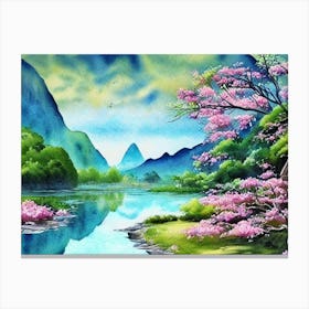 Dawn’S Tranquil Embrace Canvas Print