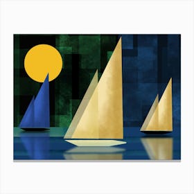 Seascape at Night Canvas Print