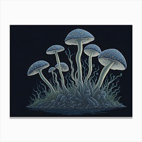 Neon Mushrooms (12) Canvas Print
