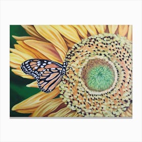 Butterfly&Sunflower Canvas Print