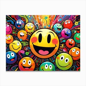 Smiley Faces Canvas Print