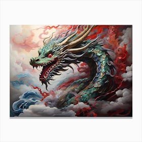 Dragon In The Clouds 2 Canvas Print