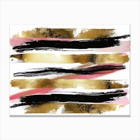 Gold And Black Abstract Painting 54 Canvas Print