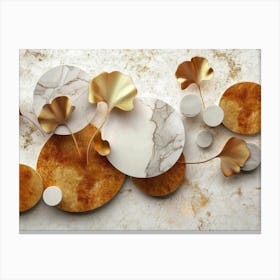 Gold And Marble 3d Canvas Print