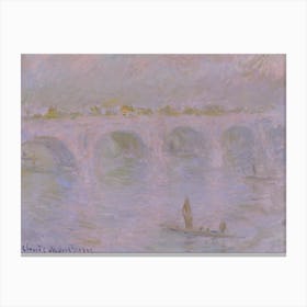Waterloo Bridge In London, Claude Monet Canvas Print