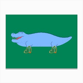 Crocodile And The Cute Boots #3 Canvas Print