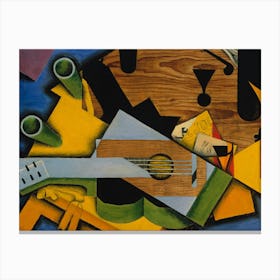 Still Life With A Guitar, By Juan Gris, 1913, Spanish Cubist Painting, Oil On Canvas Canvas Print