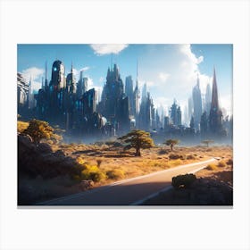 Futuristic Cityscape 4 Canvas Print