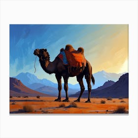 Camel In The Desert 2 Canvas Print