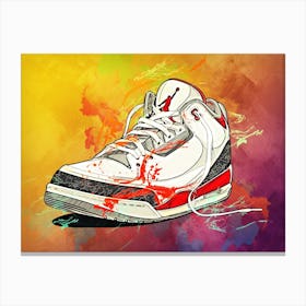 Nike Air Jordan Shoes Canvas Print