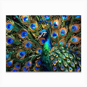 Peacock 10 Canvas Print