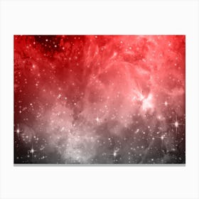Red And Grey Galaxy Space Background Canvas Print
