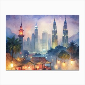 Night In Kuala Lumpur Canvas Print