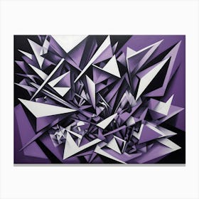 Purple And Black Abstract Painting 3 Canvas Print
