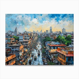 Cityscape Of Mumbai art Canvas Print