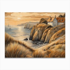 European Coastal Painting (135) Canvas Print