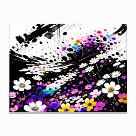 Abstract Flowers Canvas Print