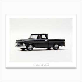 Toy Car 62 Chevy Pickup Black Poster Canvas Print