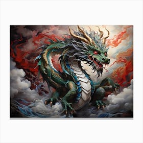 Dragon In The Clouds Canvas Print