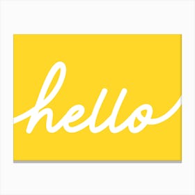 Hello Sunshine Yellow Canvas Print