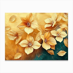 Golden Flowers 1 Canvas Print