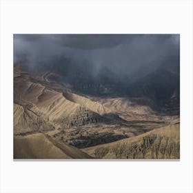 Cloudy Sky Over A Mountain Range In The Himalayas Canvas Print