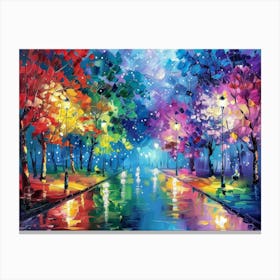 Night In The Park 1 Canvas Print