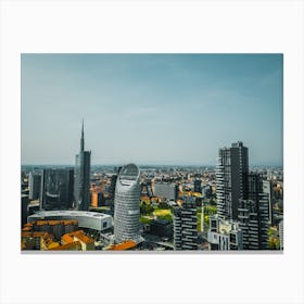 Skyscrapers in the center of Milan, Italy. Milan City Print Canvas Print