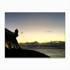 Sunset At Fort In Bahia (Brazil Series) Canvas Print