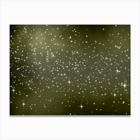 Green Grey Tone Shining Star Background Canvas Print