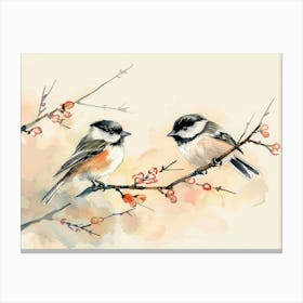 Chickadees Canvas Print