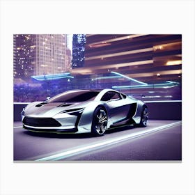 Futuristic Sports Car 4 Canvas Print