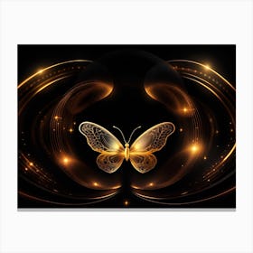Golden Butterfly 74 Canvas Print