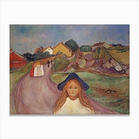 Road In Aasgaardstrand, Edvard Munch Canvas Print