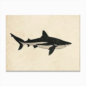 Goblin Shark Silhouette 6 Canvas Print