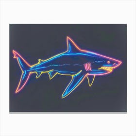 Neon Aqua Bamboo Shark 2 Canvas Print